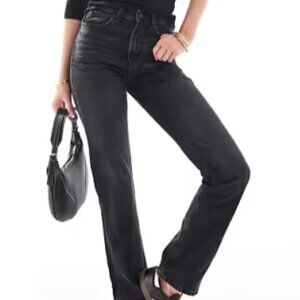 ASOS design, tall high-rise straight jean (24x36) washed black